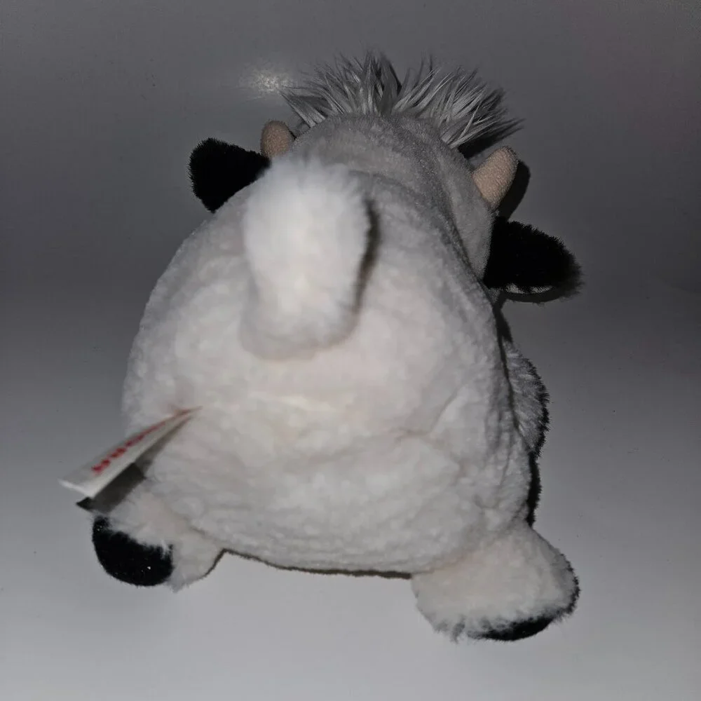 Aurora White Black Cow Plush 8